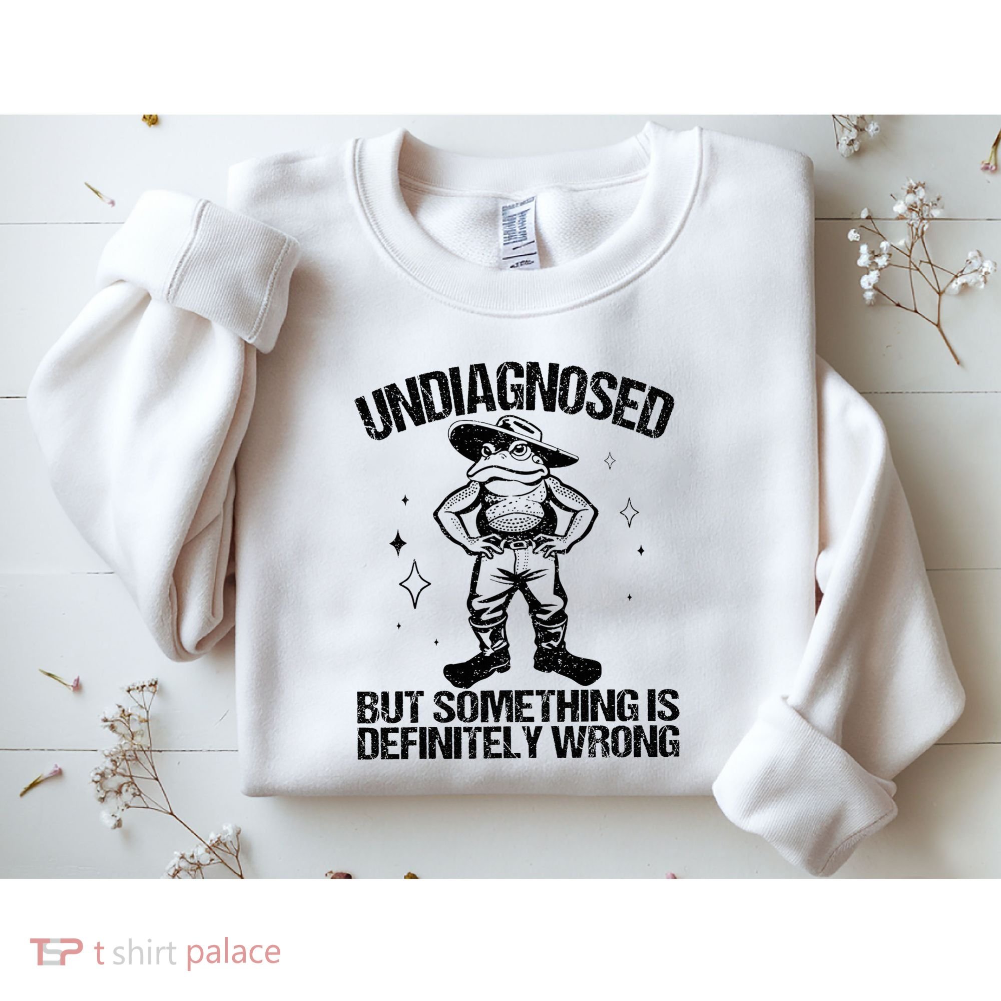 Undiagnosed But Something Is Definitely Wrong Cowboy Frog Sweatshirt