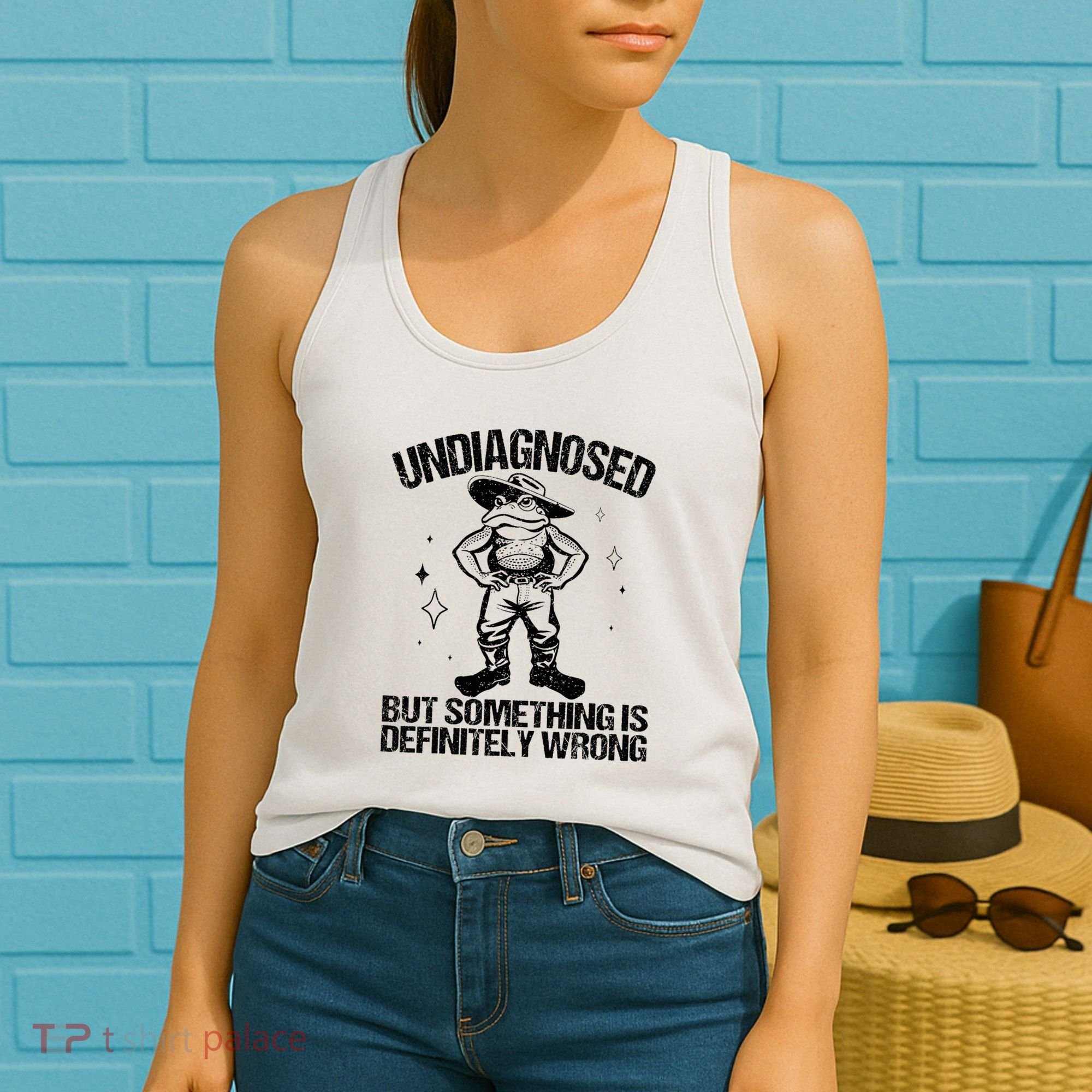 Undiagnosed But Something Is Definitely Wrong Cowboy Frog Women's Tank Top