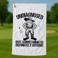 Undiagnosed But Something Is Definitely Wrong Cowboy Frog Golf Towel thumb 1