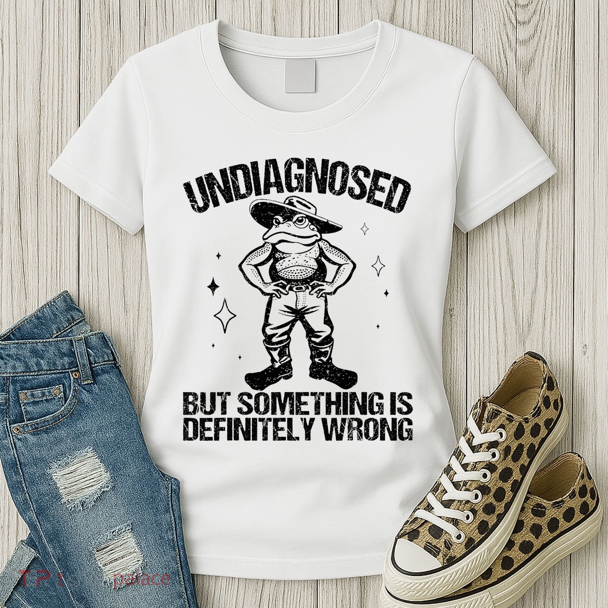 Undiagnosed But Something Is Definitely Wrong Cowboy Frog Women's T-Shirt