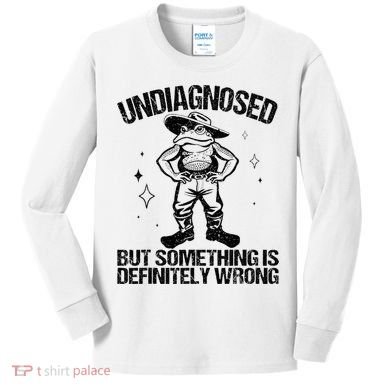 Undiagnosed But Something Is Definitely Wrong Cowboy Frog Kids Long Sleeve Shirt