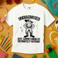 Undiagnosed But Something Is Definitely Wrong Cowboy Frog Kids T-Shirt thumb 3