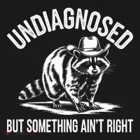 Undiagnosed But Something AinT Right Cowboy Funny Raccoon Apron thumb 3