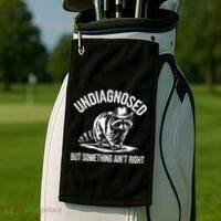 Undiagnosed But Something AinT Right Cowboy Funny Raccoon Golf Towel thumb 2
