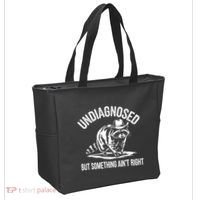 Undiagnosed But Something AinT Right Cowboy Funny Raccoon Tote Bag thumb 2