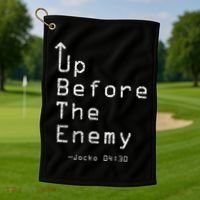 Up Before The Enemy Jocko 0430 Golf Towel thumb 1