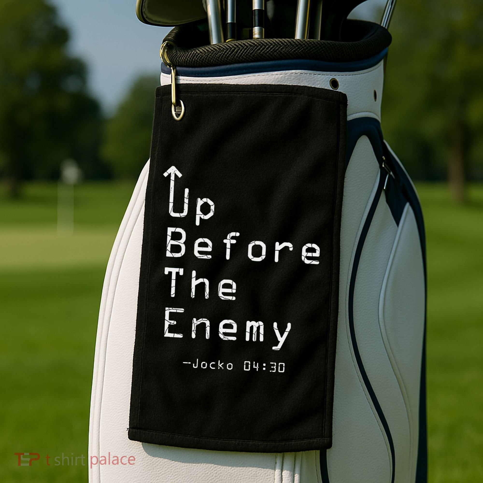 Up Before The Enemy Jocko 0430 Golf Towel