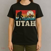 Utah Bigfoot Vintage Mountains Hiking Camping Hunter Gift T-Shirt thumb 4