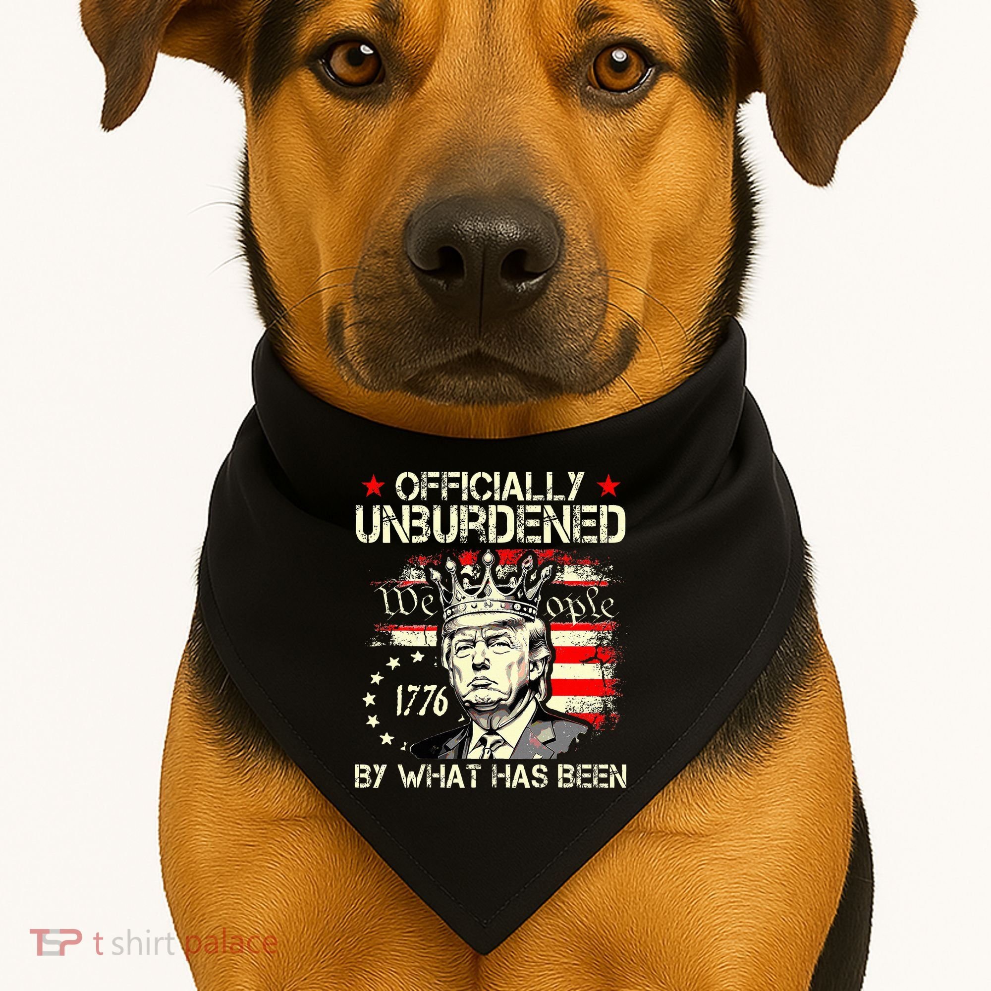Unburdened By What Has Been Trump Victory USA-Made Doggie Bandana