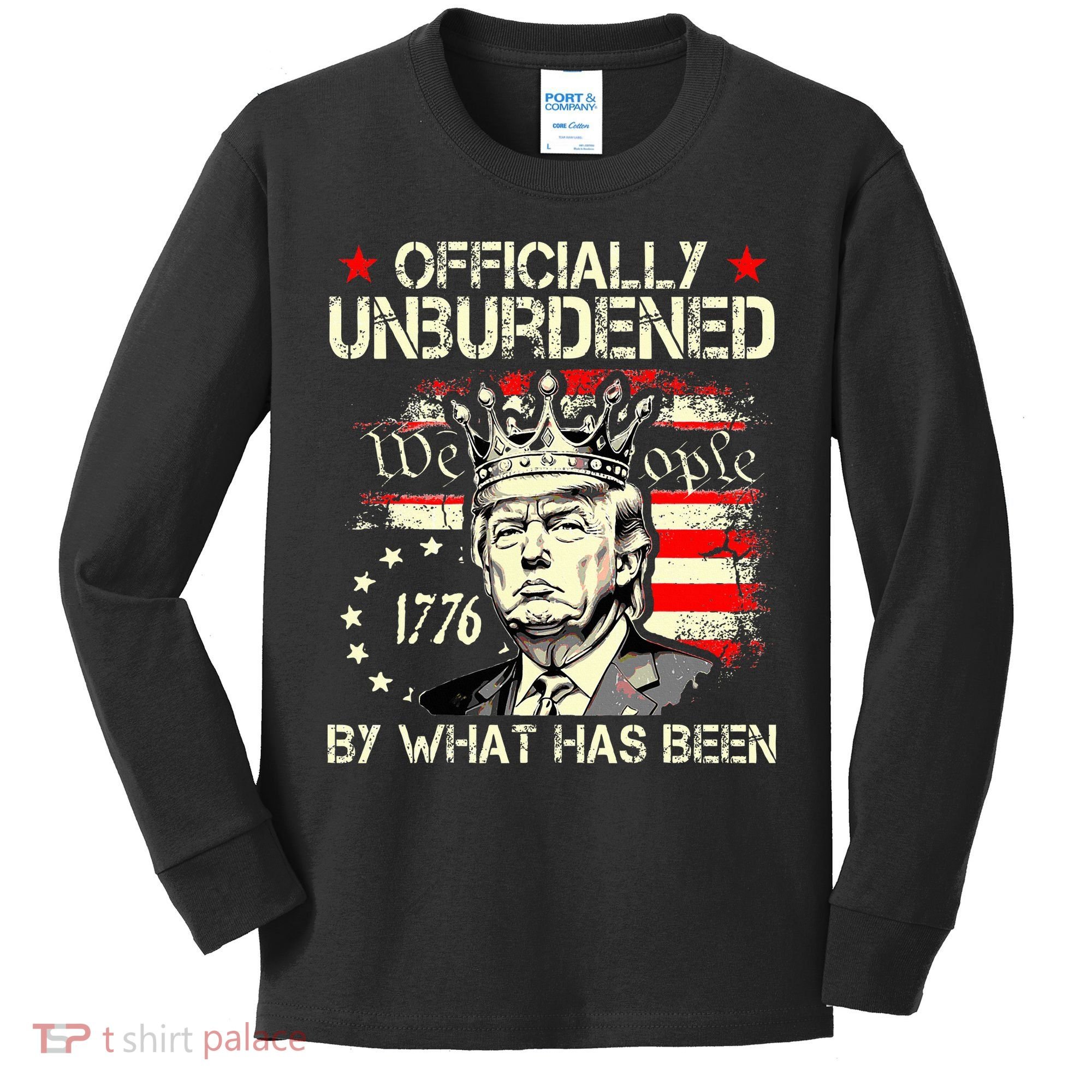 Unburdened By What Has Been Trump Victory Kids Long Sleeve Shirt