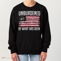Unburdened By What Has Been Trump 47 Retro Us Flag Women's Sweatshirt thumb 0