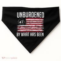 Unburdened By What Has Been Trump 47 Retro Us Flag USA-Made Doggie Bandana thumb 0