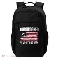 Unburdened By What Has Been Trump 47 Retro Us Flag Backpack thumb 0