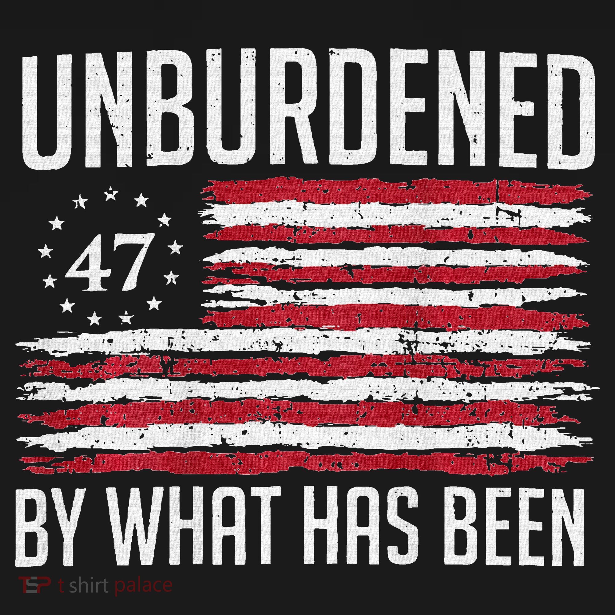 Unburdened By What Has Been Trump 47 Retro Us Flag Backpack