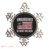 Unburdened By What Has Been Trump 47 Retro Us Flag Ornament thumb 0