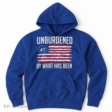Unburdened By What Has Been Trump 47 Retro Us Flag Hoodie