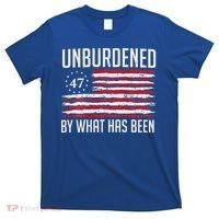 Unburdened By What Has Been Trump 47 Retro Us Flag T-Shirt thumb 0