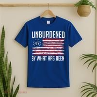 Unburdened By What Has Been Trump 47 Retro Us Flag T-Shirt thumb 2