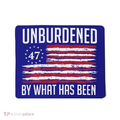 Unburdened By What Has Been Trump 47 Retro Us Flag Mousepad
