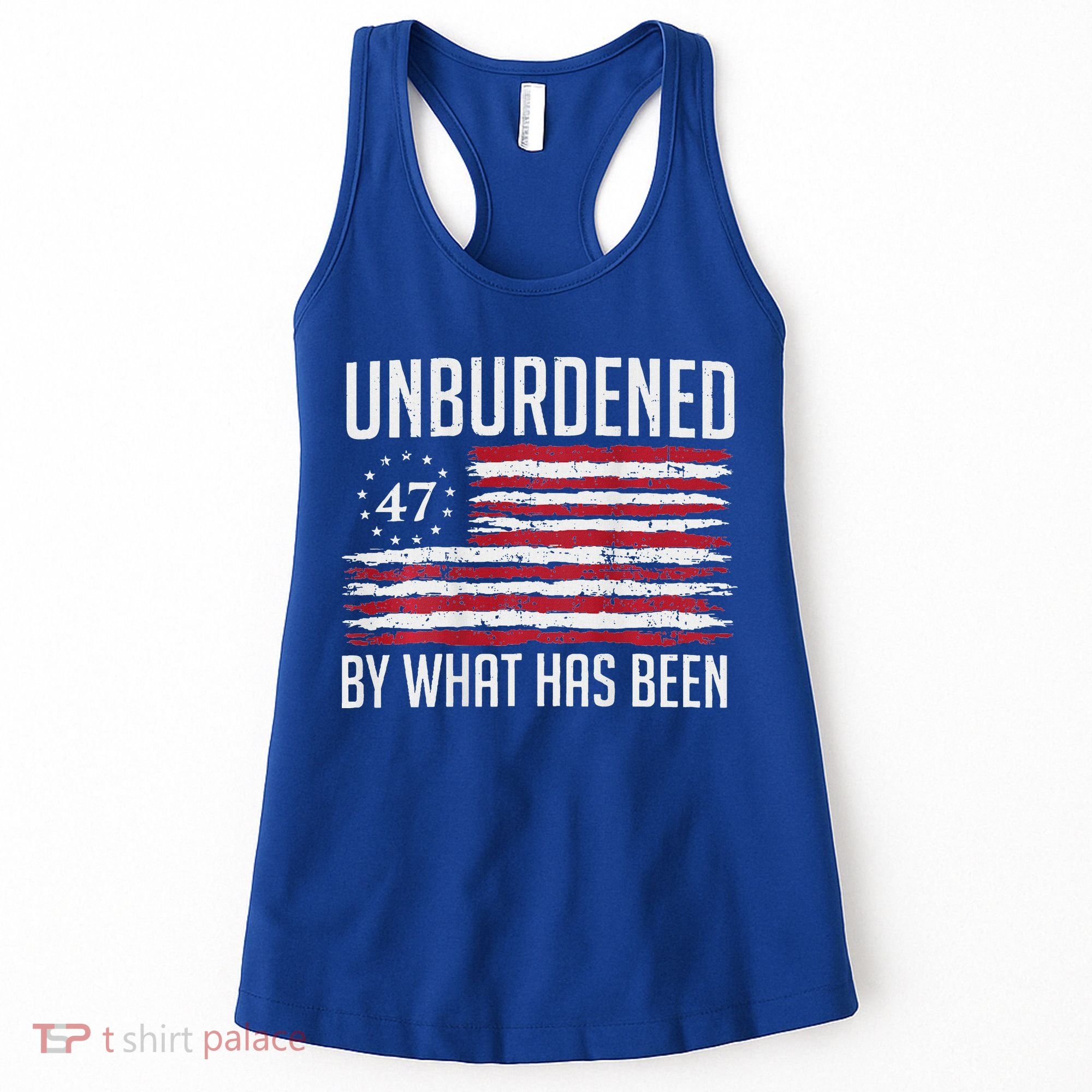 Unburdened By What Has Been Trump 47 Retro Us Flag Women's Tank Top