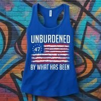 Unburdened By What Has Been Trump 47 Retro Us Flag Women's Tank Top thumb 3