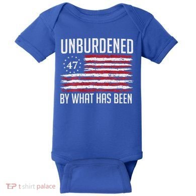 Unburdened By What Has Been Trump 47 Retro Us Flag Baby Bodysuit