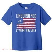 Unburdened By What Has Been Trump 47 Retro Us Flag Toddler T-Shirt thumb 0