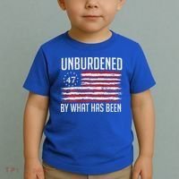 Unburdened By What Has Been Trump 47 Retro Us Flag Toddler T-Shirt thumb 2