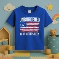 Unburdened By What Has Been Trump 47 Retro Us Flag Toddler T-Shirt thumb 3