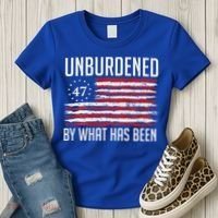 Unburdened By What Has Been Trump 47 Retro Us Flag Women's T-Shirt thumb 3