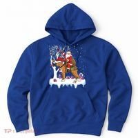 Ugly Boxer Xmas Gift Funny Santa Riding Boxer Dog Christmas Gift Hoodie thumb 0