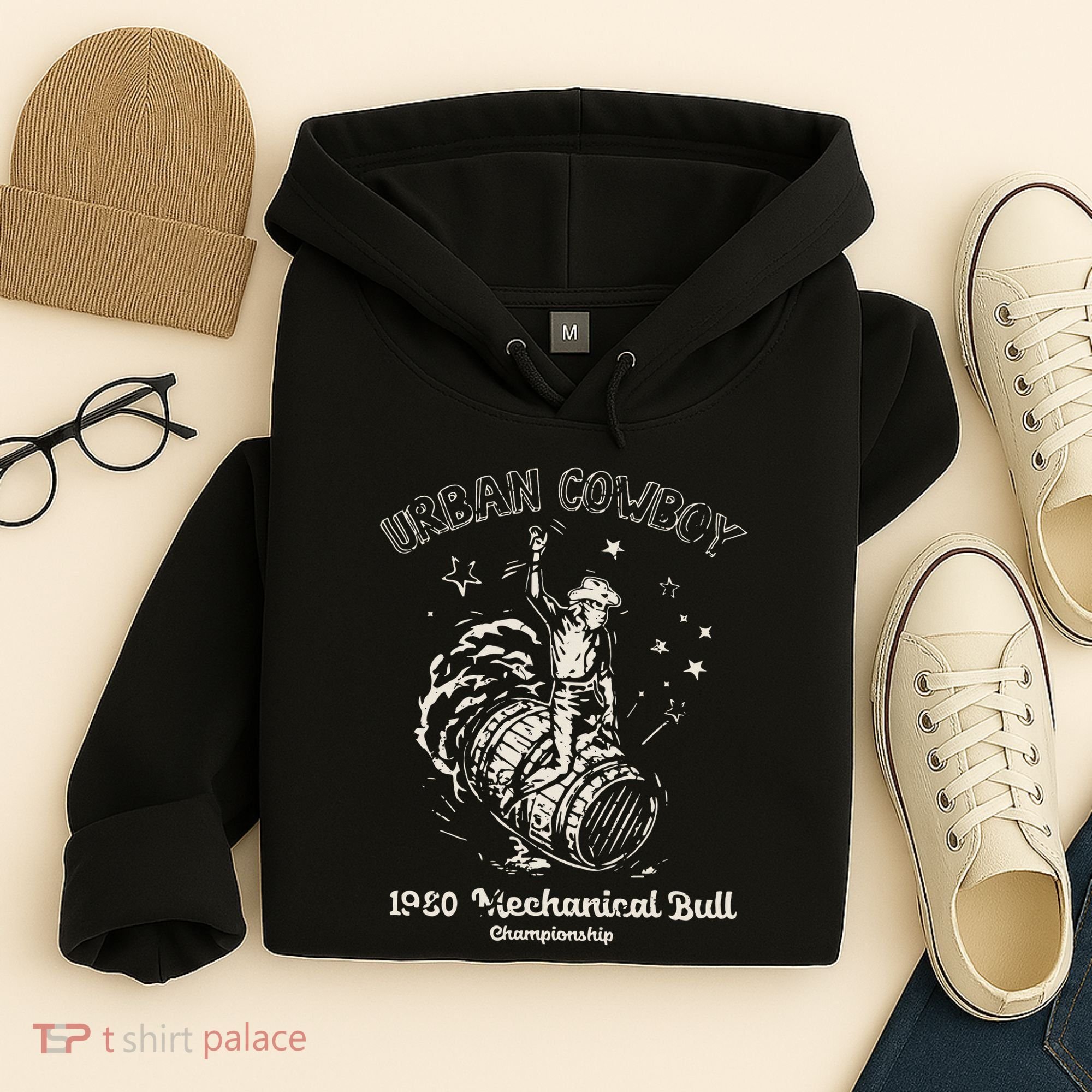 Urban Cowboy 1980S Mechanical Bull Hoodie