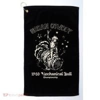 Urban Cowboy 1980S Mechanical Bull Golf Towel thumb 0