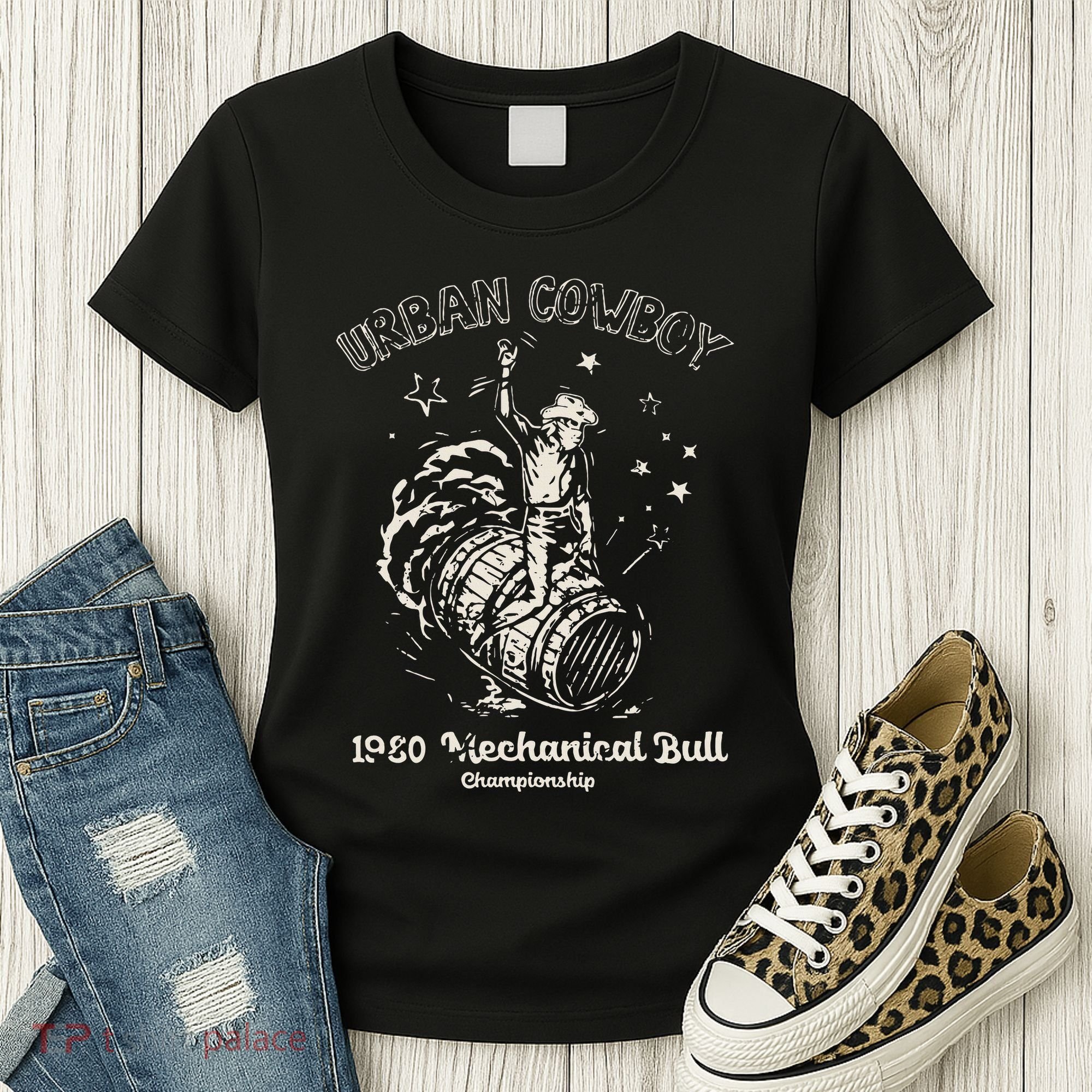 Urban Cowboy 1980S Mechanical Bull Women's T-Shirt
