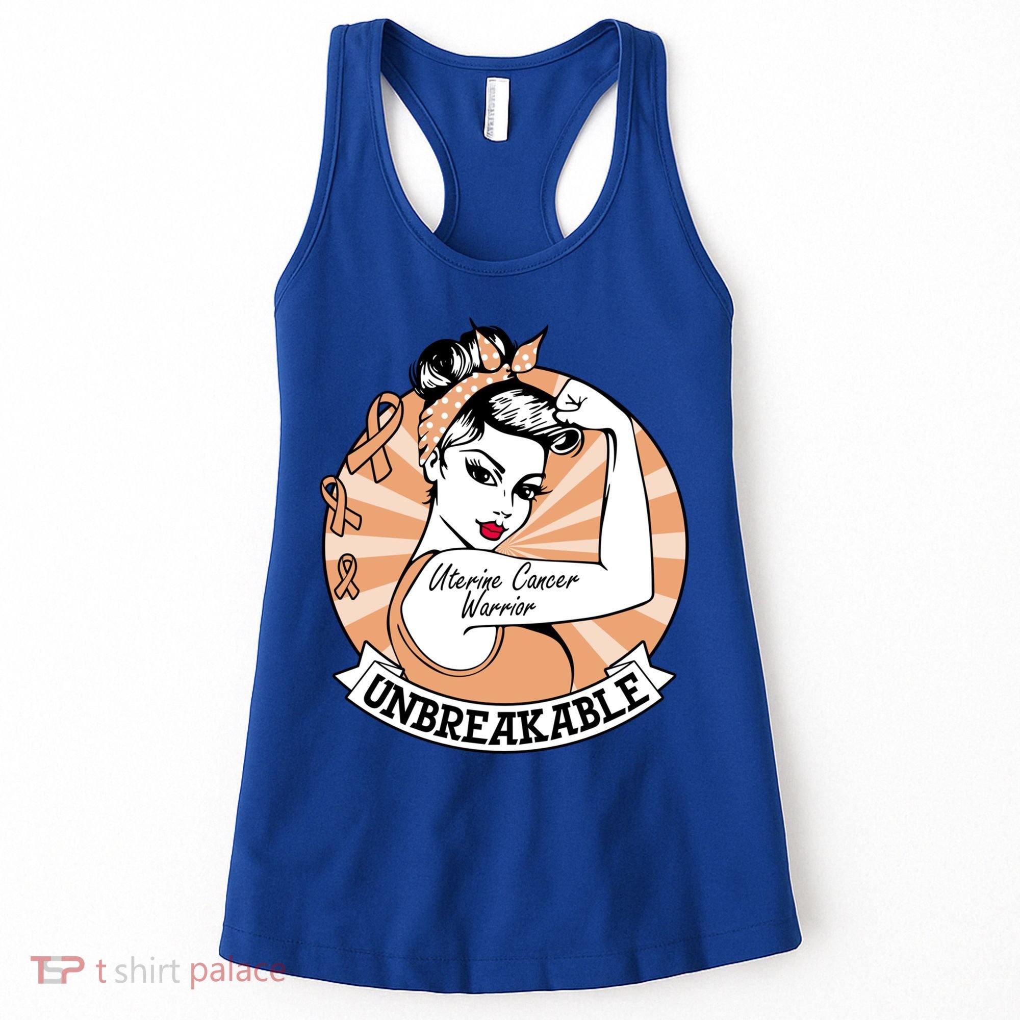 Uterine Cancer Awareness Uterine Cancer Warrior Unbreakable Meaningful Gift Women's Tank Top