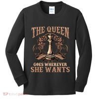 Unique Chess Art Chess Lover Chess Player Kids Long Sleeve Shirt thumb 0