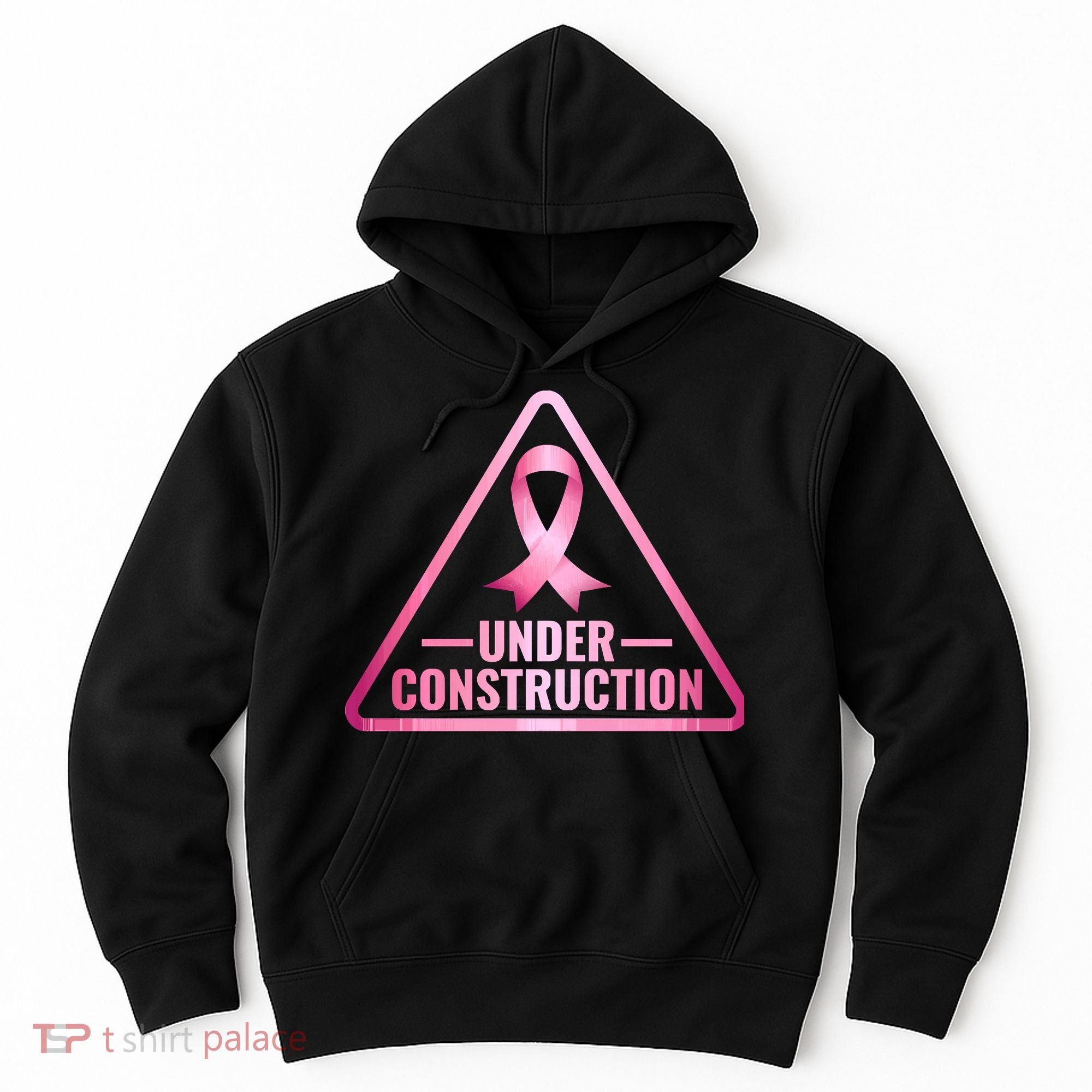 Under Construction Breast Cancer Awareness Hoodie