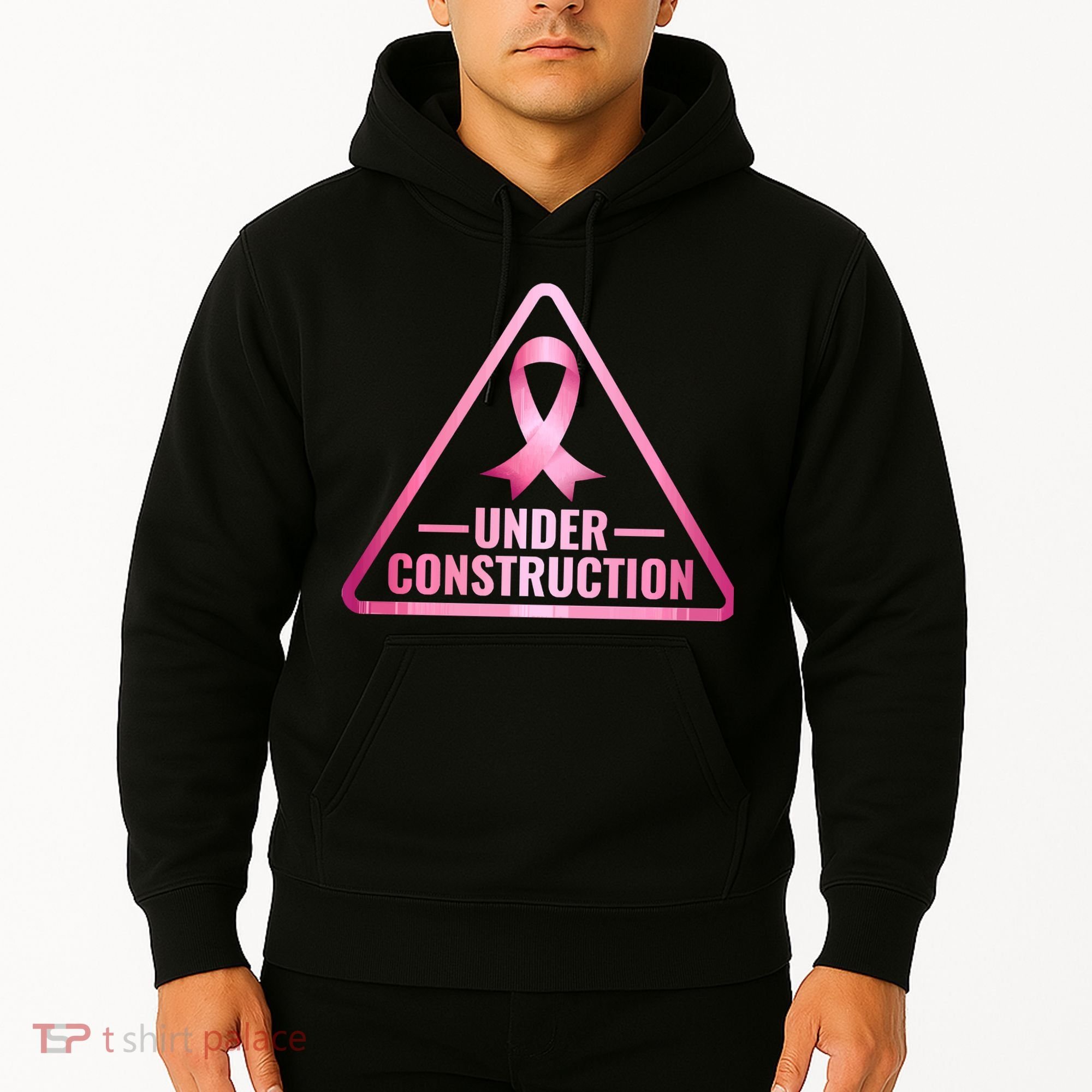 Under Construction Breast Cancer Awareness Hoodie