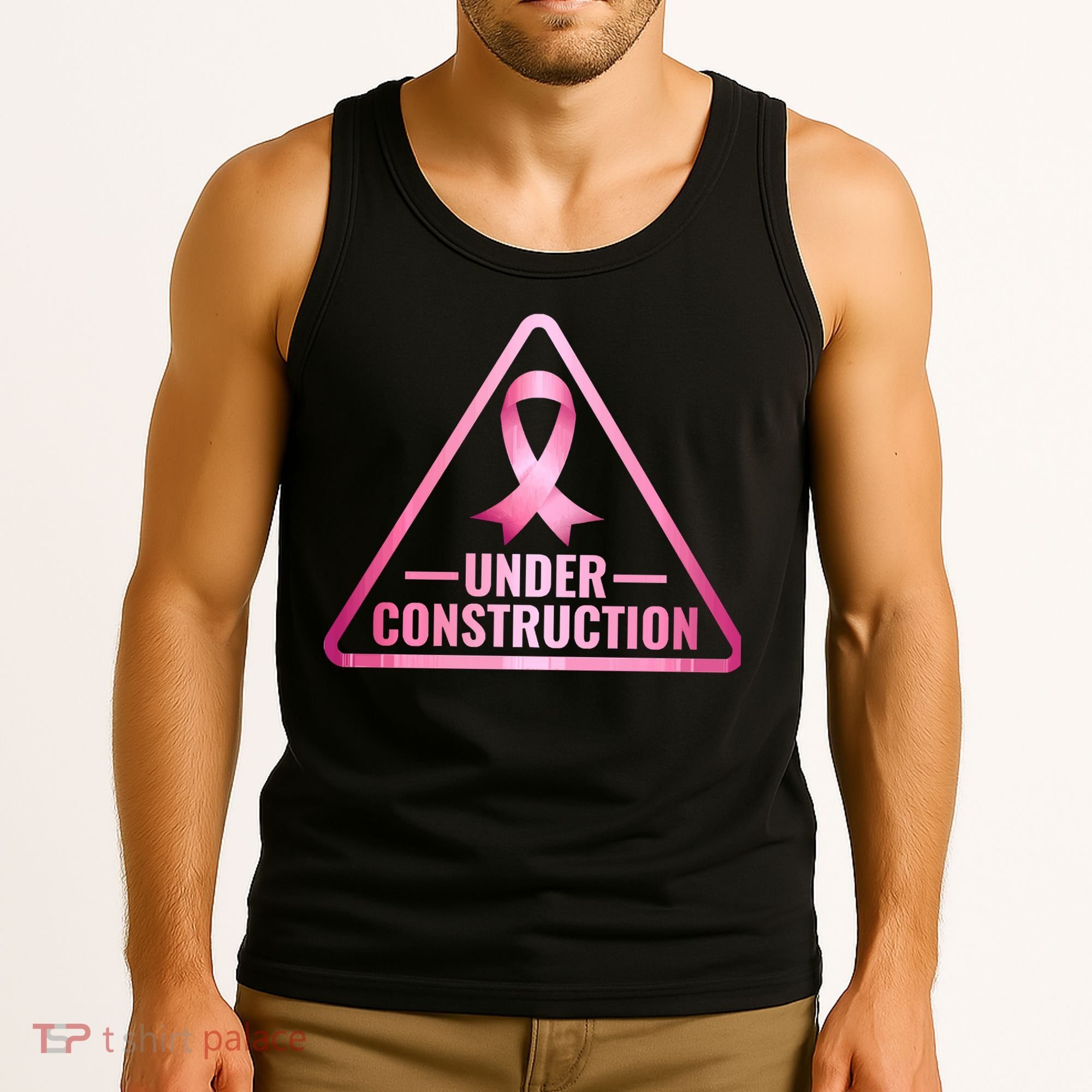 Under Construction Breast Cancer Awareness Tank Top