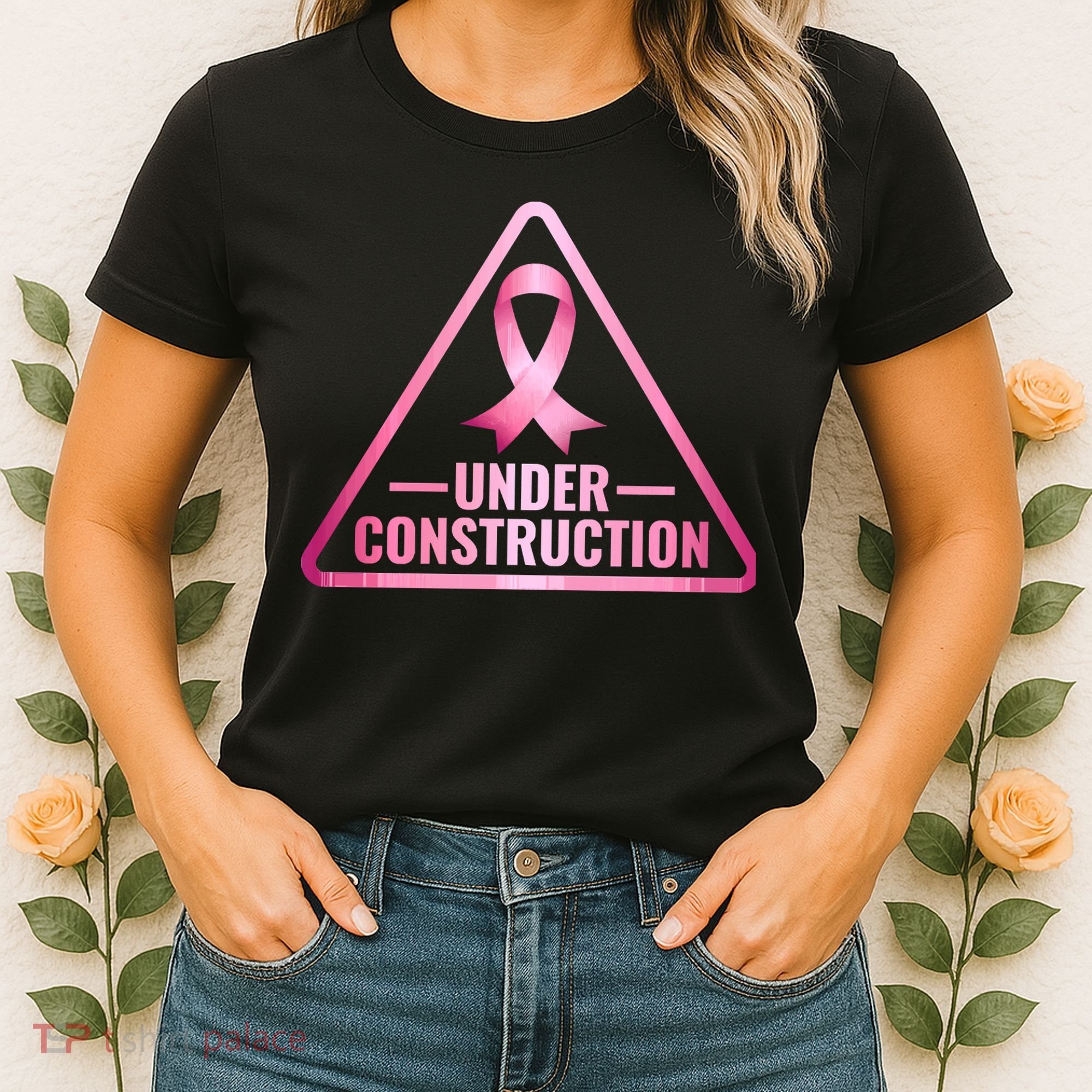 Under Construction Breast Cancer Awareness Women's T-Shirt