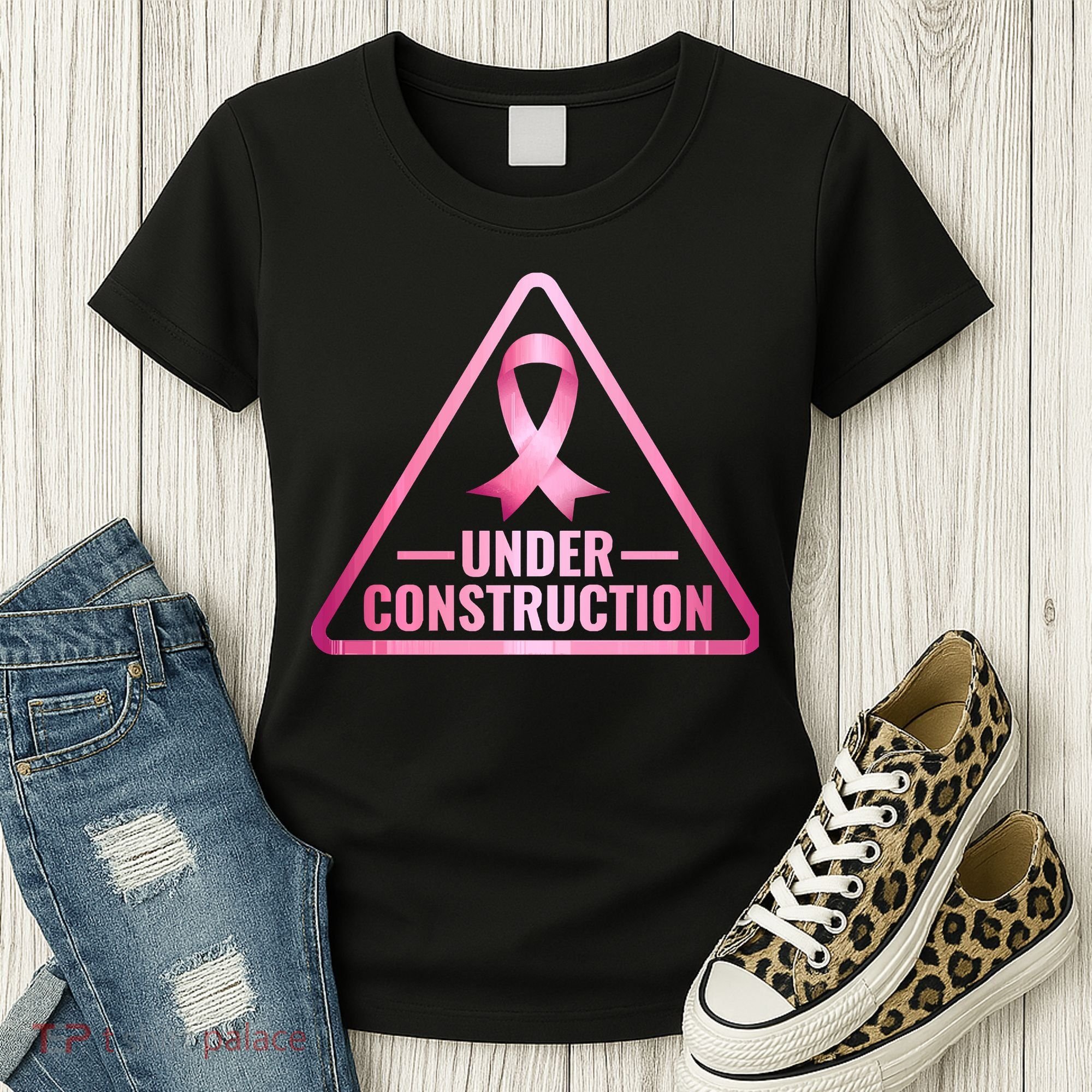 Under Construction Breast Cancer Awareness Women's T-Shirt
