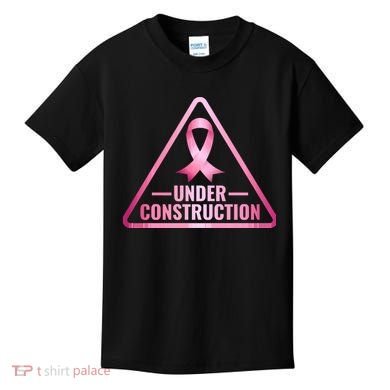 Under Construction Breast Cancer Awareness Kids T-Shirt