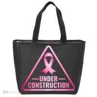 Under Construction Breast Cancer Awareness Tote Bag thumb 0