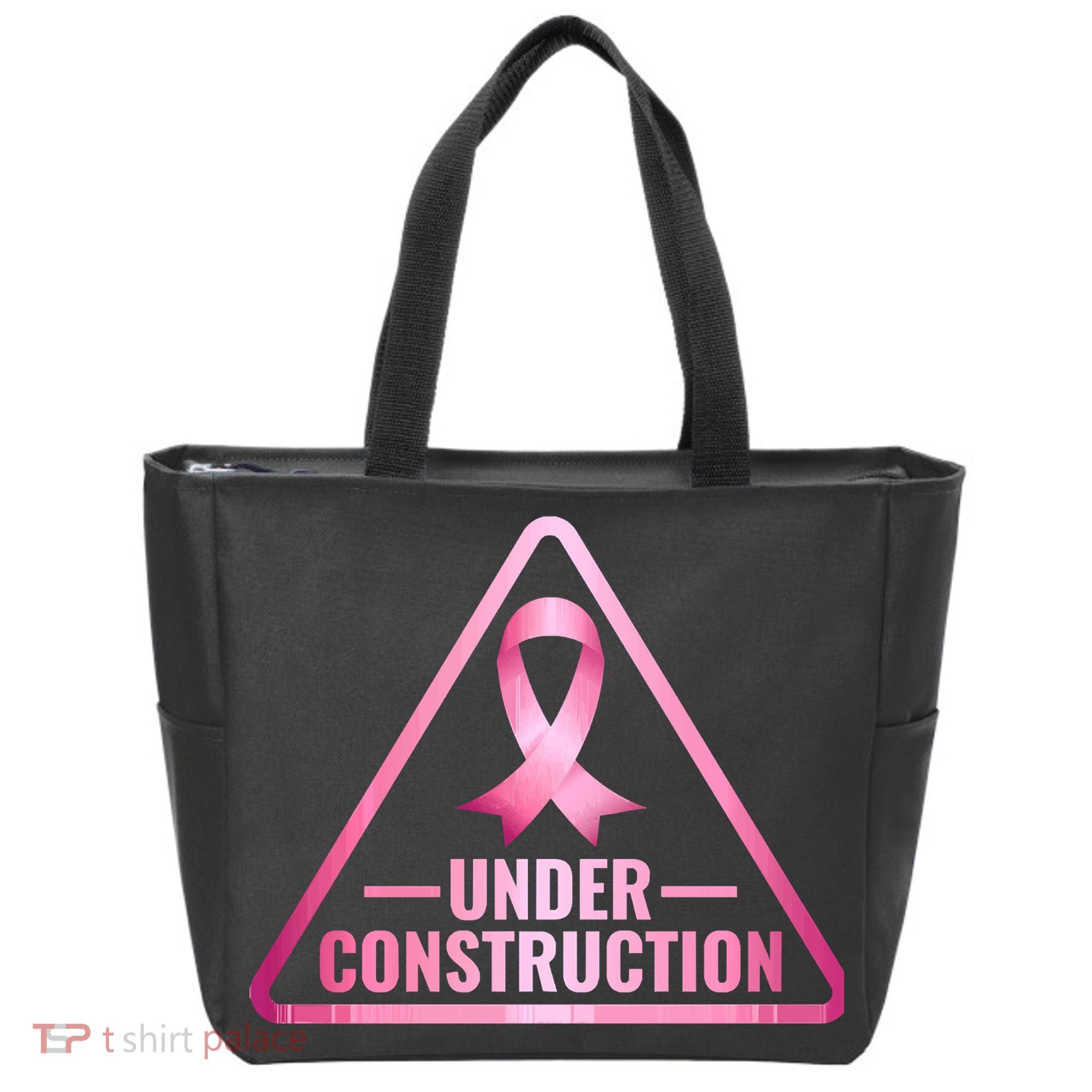 Under Construction Breast Cancer Awareness Tote Bag