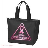Under Construction Breast Cancer Awareness Tote Bag thumb 3