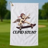 Unhinged Cringe Cupid Stunt Funny Inappropriate Embarrassing Golf Towel thumb 1