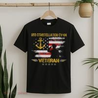 USS Constellation CV 64 Aircraft Carrier Veteran Flag Retro T-Shirt thumb 2