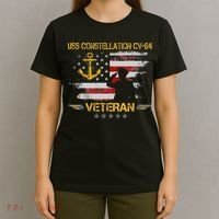 USS Constellation CV 64 Aircraft Carrier Veteran Flag Retro T-Shirt thumb 4