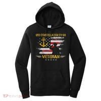 USS Constellation CV 64 Aircraft Carrier Veteran Flag Retro Women's Hoodie thumb 0