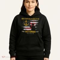 Uss Constellation Cv64 Aircraft Carrier Veteran Flag Retro Hoodie thumb 5